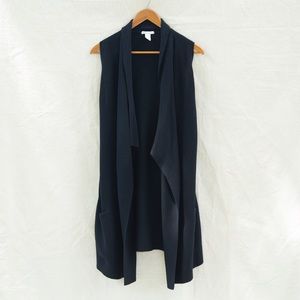 Long black sleeveless sweater sz small